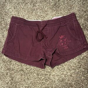 Women's Burgundy Shorts